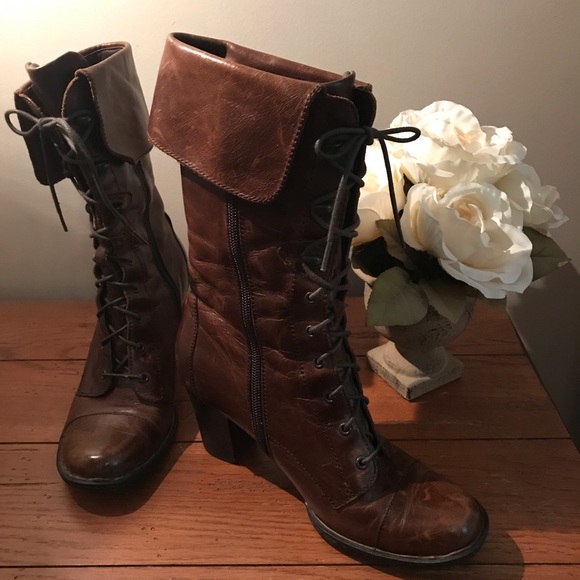 Born Shoes - {Born} Lace Up Boot w/ Zipper